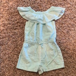 Cat & Jack size 3t teal romper